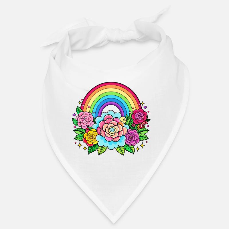 Blumiger Regenbogen Bandana