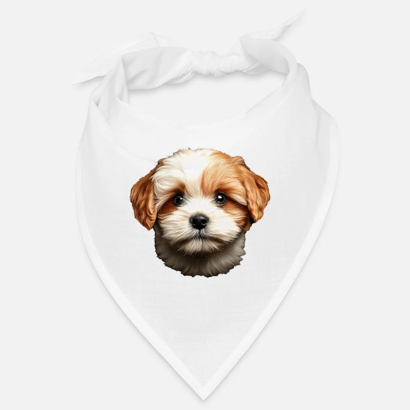 Lhasa Apso - Bandana - Weiß