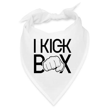 Ich Kickboxe Kickboxer Kickboxen Kickboxing - Bandana - Weiß - Vorne
