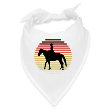 Reiten Pferd Pferdesport Reiterhof Dressurreiten - Bandana - Weiß - Vorne