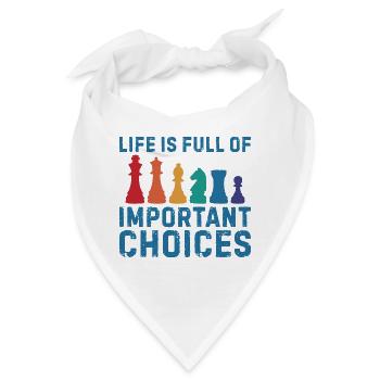 Important choices Schach Denksport Schachmeister - Bandana - Weiß - Vorne