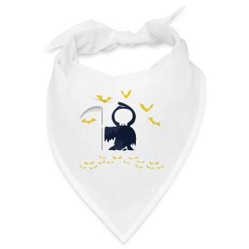 Grim Reaper Skeleton Ficphilia. Gift - Bandana - Weiß - Vorne