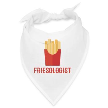 Friesologe Feinschmecker Geschenk - Bandana - Weiß - Vorne