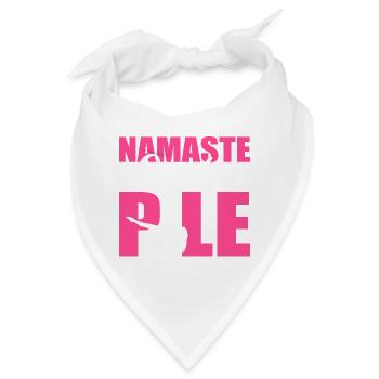 Namaste auf Pole Yoga -Meister Geschenk - Bandana - Weiß - Vorne
