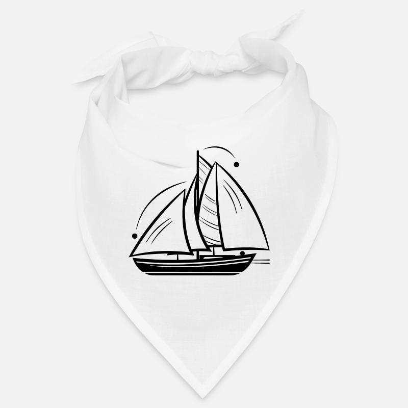 Segelboot - Bandana - Weiß