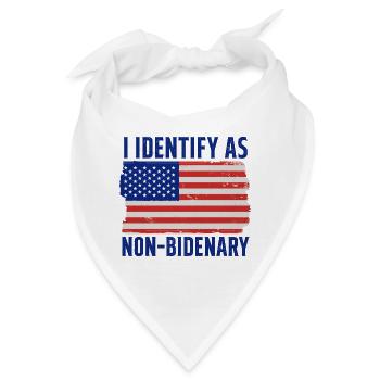 Anti-Biden-Demokrat Liberaler Nicht-Biden-Anhänger - Bandana - Weiß - Vorne