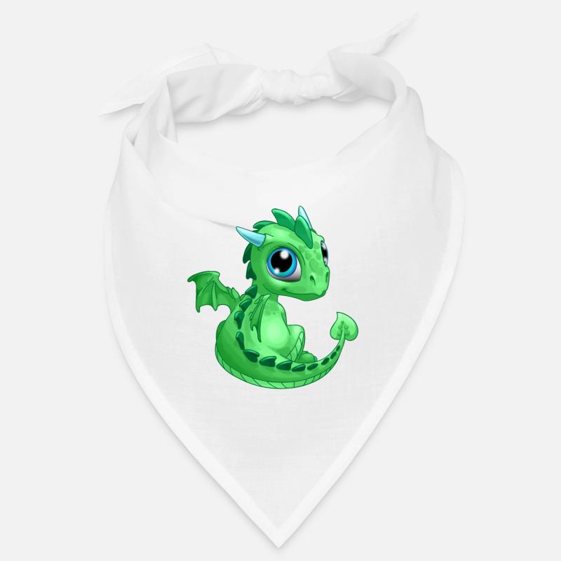 Bébé Dragon Vert | Mignon bébé dragon vert Bandana