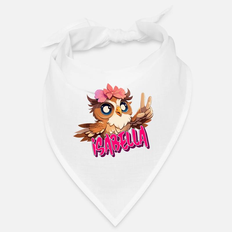 ISABELLA - Schöner Mädchen Name mit süßer EULE Bandana