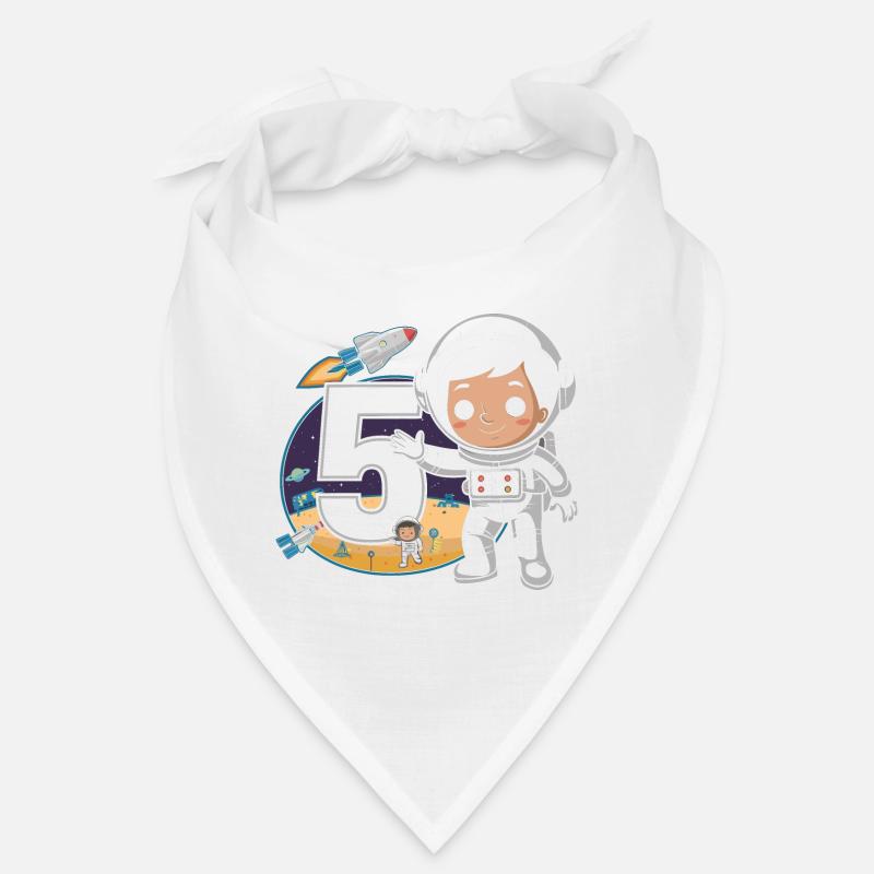5e anniversaire Astronaute Aventure spatiale pour les garçons Bandana