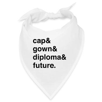 Cap & Gown Graduation Success Academic - Bandana - Weiß - Vorne