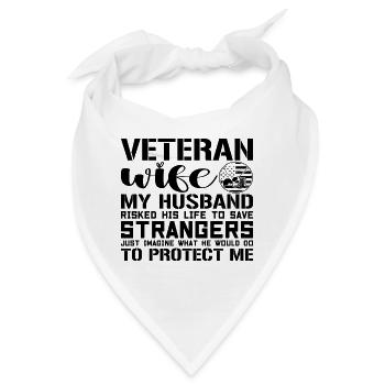 Veteranen-Ehefrau - Bandana - Weiß - Vorne