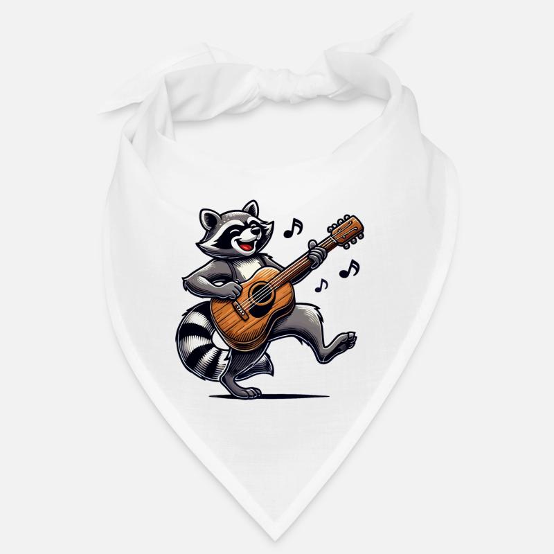 Waschbär Gitarre Musik Bandana
