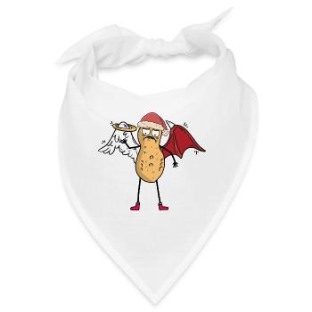 Erdnuss himmlisch teuflische Weihnacht xmas Santa - Bandana - Weiß - Vorne