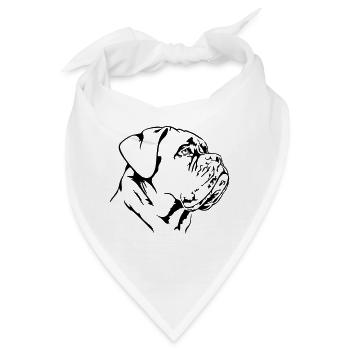 DOGUE DE BORDEAUX - Bordeaux Dogge Wilsigns - Bandana - Weiß - Vorne