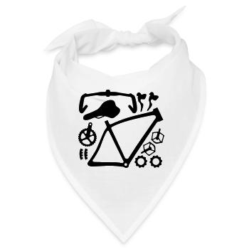 Rennrad - Bandana - Weiß - Vorne