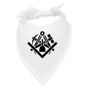 Steinmetz - Zunftzeichen - Bandana - Weiß - Vorne