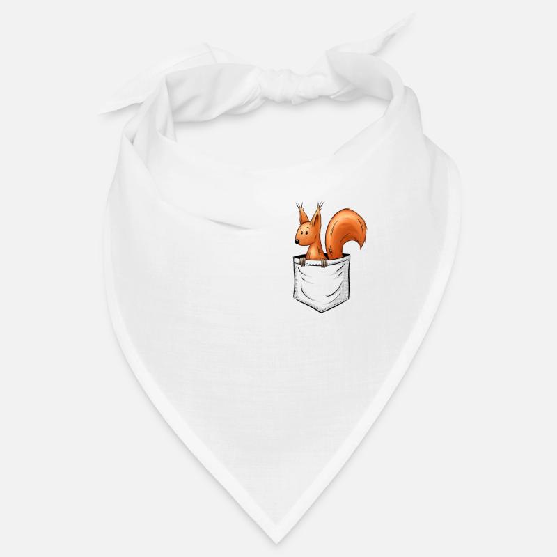 Lässig niedliches Eichhörnchen In Deiner Tasche - Bandana - Weiß