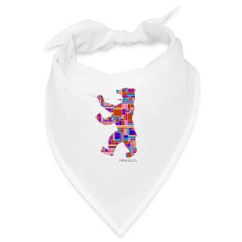 I Love Berlin Shirt - Berlin Bär Design - Berlin - Bandana - Weiß - Vorne