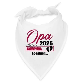Werdender Opa 2026 Opa loading Geschenk Männer - Bandana - Weiß - Vorne