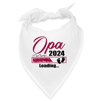 Werdender Opa 2024 Opa loading Geschenk Männer - Bandana - Weiß - Vorne