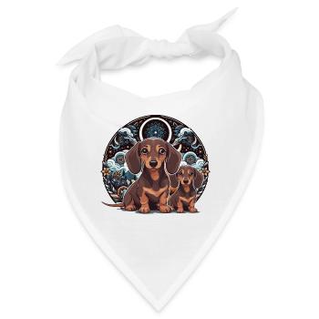 Dachshund Hunde Hund Haustiere Kinder Dackel - Bandana - Weiß - Vorne
