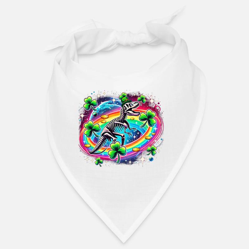 Dino St. Patrick's Day Skelett Kleeblatt Bandana