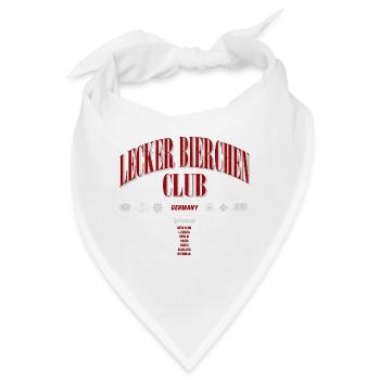 Lecker Bierchen Club - Mallorca Malle Urlaub Party - Bandana - Weiß - Vorne