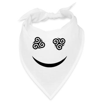 Triskel Lächeln Triskel Bretagne Auge - Bandana - Weiß - Vorne