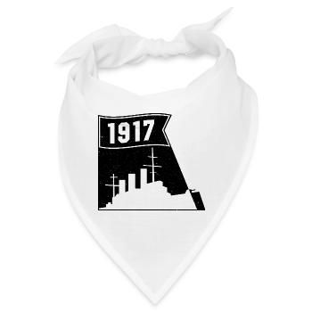 1917 Aurora Silhouette Geschenk Lenin UdSSR - Bandana - Weiß - Vorne