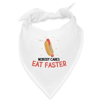Schnell Essen Hot Dog Hotdog FastFood - Bandana - Weiß - Vorne