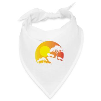 Gehört in Safari Backpacker Geschenk - Bandana - Weiß - Vorne