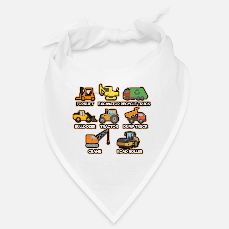 Excavator Construction Site Construction Worker Construction Truck I Gift Bandana