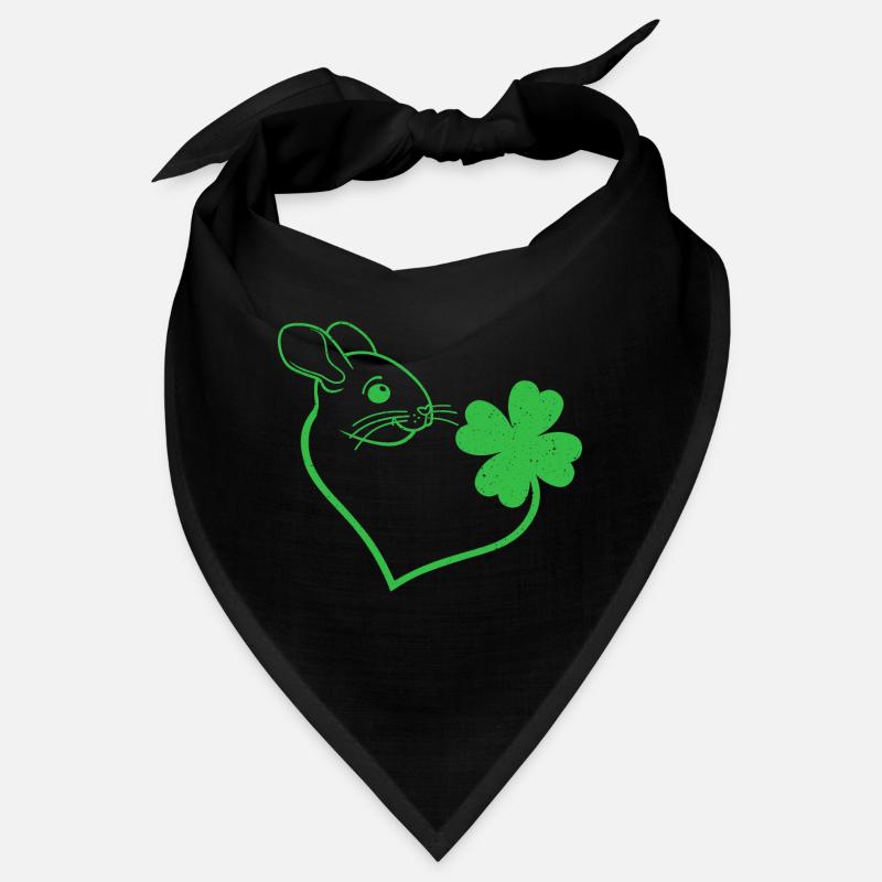 Chinchilla Cloverleaf Coeur Trèfle Bandana