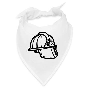 Feuerwehrmann - Bandana - Weiß - Vorne