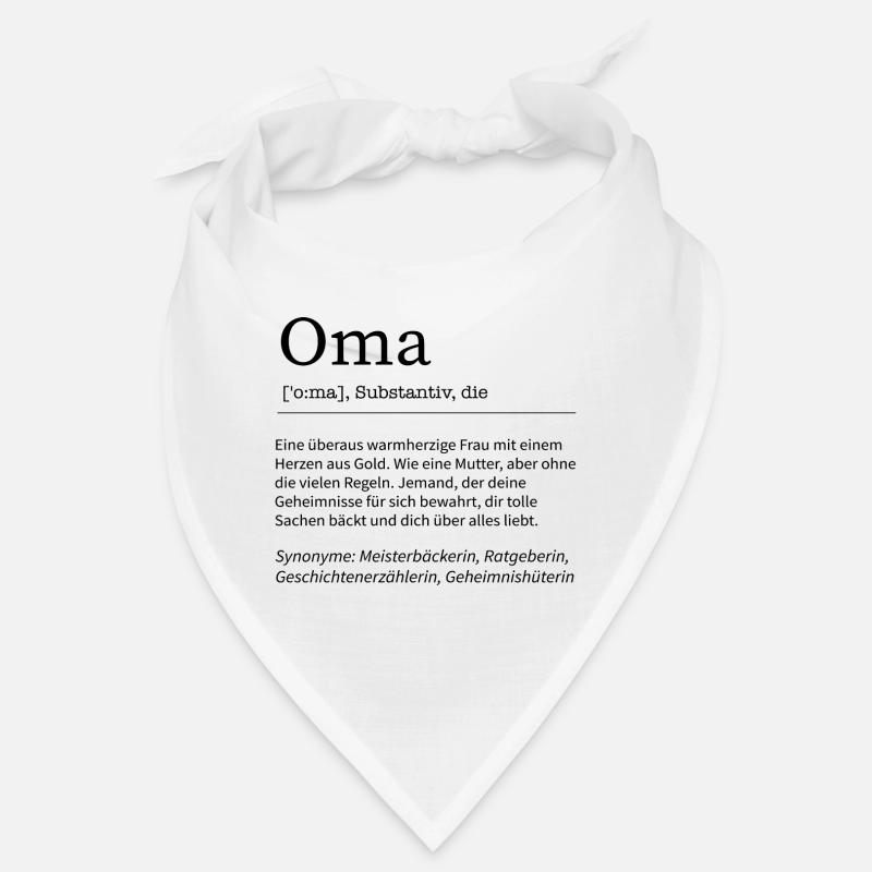 Oma Spruch Definition Großmutter Geschenkidee Bandana