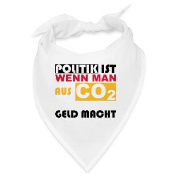 CO2, t-shirt, Klimawandel, Greta, Regierung, anti - Bandana - Weiß - Vorne