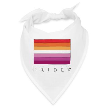 Neue Lesbische Pride Flagge - Bandana - Weiß - Vorne