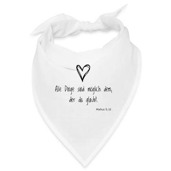 Bibelvers Segensspruch für Gläubige Taufe, Gott - Bandana - Weiß - Vorne