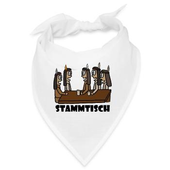 Stammtisch schwarz - Bandana - Weiß - Vorne