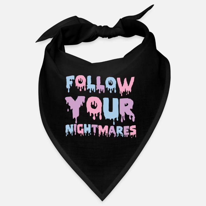 Follow Your Nightmares Pastel Goth Soft Grunge Bandana