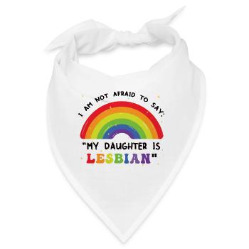Meine Tochter ist lesbisch - Bandana - Weiß - Vorne