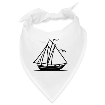 Segelschiff - Bandana - Weiß - Vorne