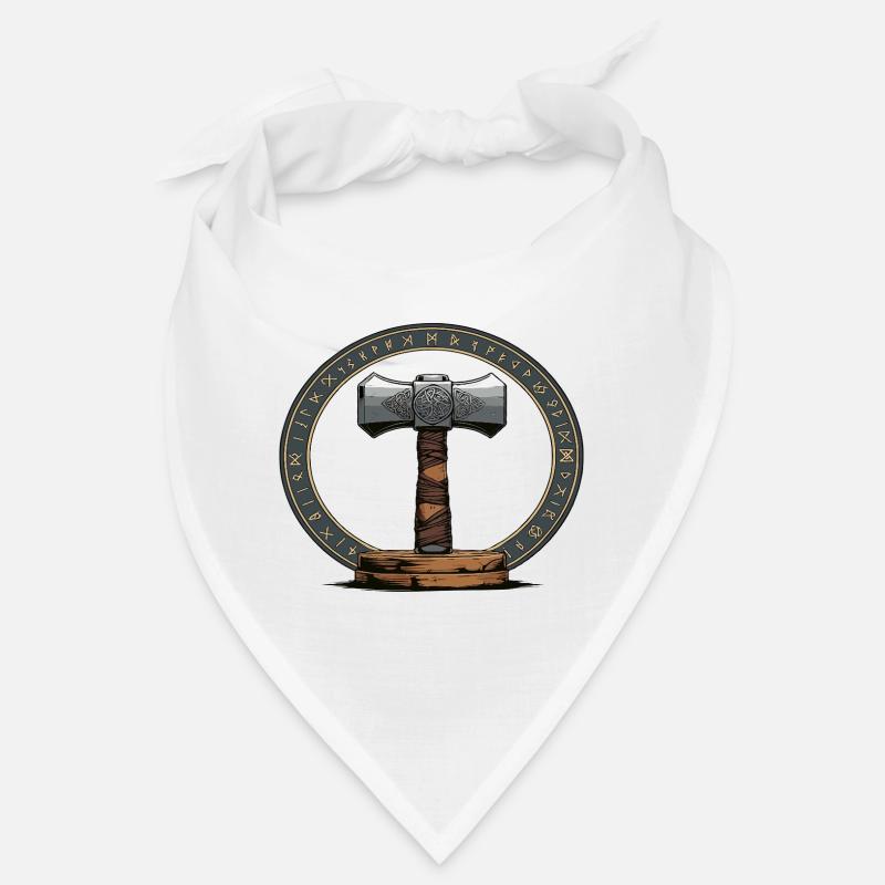 Wikinger Hammer Krieger Walhalla Runenkreis Thor Bandana