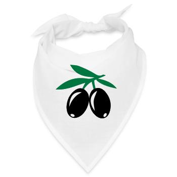 Oliven - Bandana - Weiß - Vorne