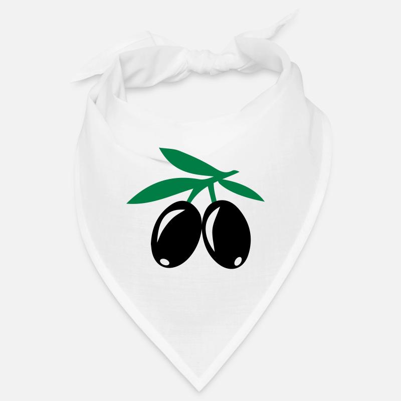 olives - Bandana - blanc