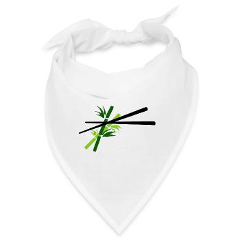 Essstäbchen Bambus - chopsticks bamboo - Bandana - Weiß - Vorne