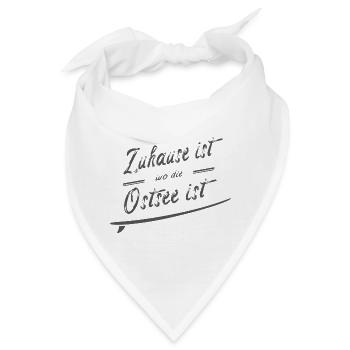 Zuhause ist wo die Ostsee ist - Bandana - Weiß - Vorne