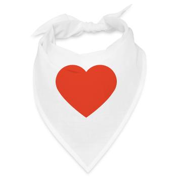Polar - heart - Bandana - Weiß - Vorne