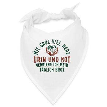 Pflegekraft - Bandana - Weiß - Vorne