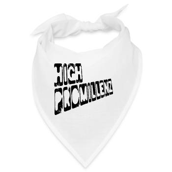 high promillenz perspec schwarz - Bandana - Weiß - Vorne